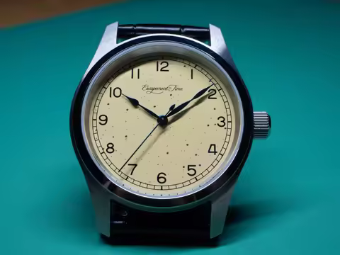 【Escapement Time】VH31 Quartz Movement Watch 38mm Sapphire Case Waterproof 100M Freckled dial