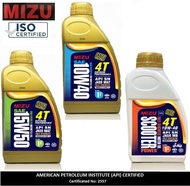 Mizu 4T 10W40 / 15W50 Fully / SCOOTER Synthetic Lubricant Motorcycle Genuine Engine Oil