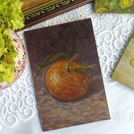 橘子畫、國語藝術、廚房裝飾、水果油畫、送給她的禮物