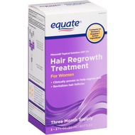 Equate - Hair Regrowth Treatment for Women with Minoxidil 2%, 3 Month Supply( 3 - 2oz bottles ) by E