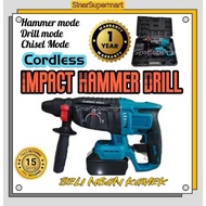 SinarSupermart Cordless Hammer Drill Bateri Drill Hammer Battery Impact Drill Chisel Drill Concrete 