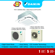 Daikin Air Conditioner (4.0HP-6.0HP/White Panel) DC Inverter FCF-C Series R32 Ceiling Cassette FCF100C /FCF125C /FCF140C
