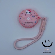 For GOOJODOQ J201 J206 J228 J229 Earphone Case&Lanyard Cute donut pattern