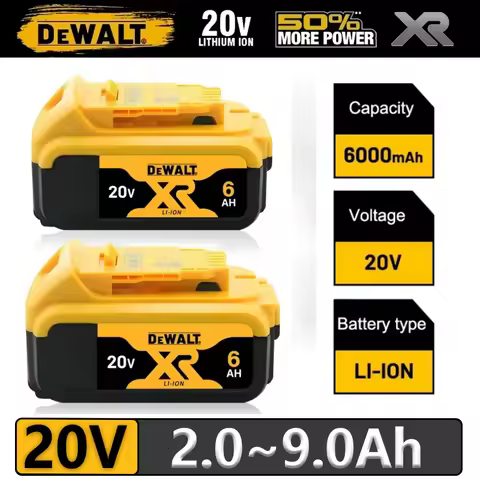 Genuine DEWALT Battery XR 20V 6Ah 5Ah 2Ah 60V 9Ah Flexvolt battery DCB184 DCB609 DCB206 For Dewalt r