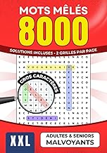 Mots Mêlés Gros Caractères pour Adultes et Malvoyants – 8000 Mots | Grand Format XXL Jeu de Réflexio