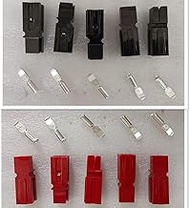 JWDAWN 5Pairs PP75 75A 75 Amp 600V Power Pole Connector Red 1300G3 Black 1300G4 with #6 Contacts Qui