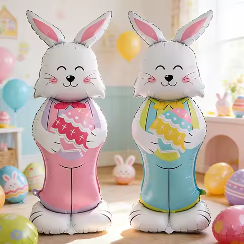 1/2pcs 59-inch Standing Large Rabbit Birthday Easter Holiday Party Decoration Balloons Indoor Atmosp