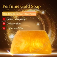 Gold Anti-Mite Cleansing Soap 100g - Oil Control & Brightening Face & Body Bar | Travel-Size with Fr