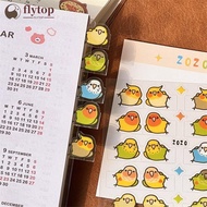 FLYTOP Creative Parrot Index Stickers Pet Bookmark Labels Durable Adhesive Notebook Diary Planner Ma