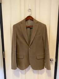 卡其休閒男西裝外套 Massimo Dutti