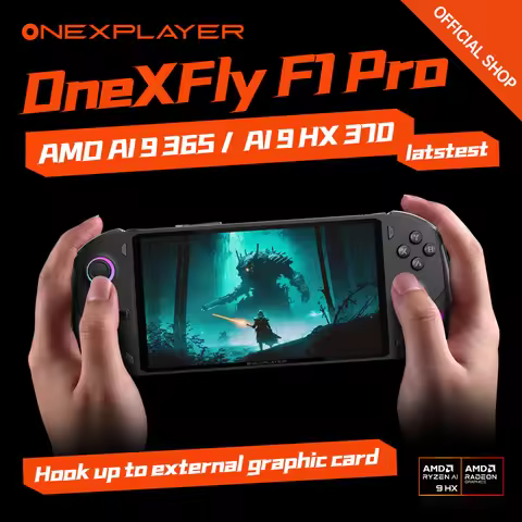 Latest Onexplayer AMD AI 9 365 AI 9 HX370 ONEXFLY F1 PRO7 Inch Wins Gaming Console Handheld Console 