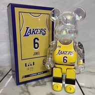 🌈特價現貨 🎁兩隻🎁 彩盒包裝 Bearbrick 神奈川衝浪/湖人6號james  400%