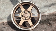 New Car Sport Rim RAYS TE37 Wheels 15x7J 5x114 ET35 Satin Bronze / Black - READY STOCK