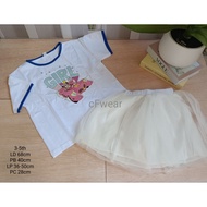 015 - one set for girls mickey l top skirt for girls 3-5 years l premium top skirt