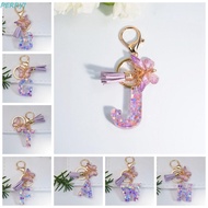 PERRY1 A To Z 26 Alphabet Keyring, Butterfly A To Z 26 Purple Snowflakes Letter Keychain, Creative R
