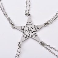 5pcs Best Friend Forever Friendship Necklace Best Friend Gift