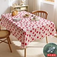 Bowknot ins Tablecloth Tablecloth Oil Pad Coffee Table Girl Student Meal Cherry Pink Decoration Wate