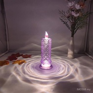 Rose Shadow LED Flameless Candles,Crystal Candle Lights, Romantic Battery Operated Candles Led Pilla