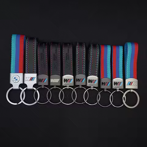 M Sport Styling Leather Car Emblem Key Fobs Key Chain for Bmw M Performance G30 G32 3 4 5 7 M3 M4 M5