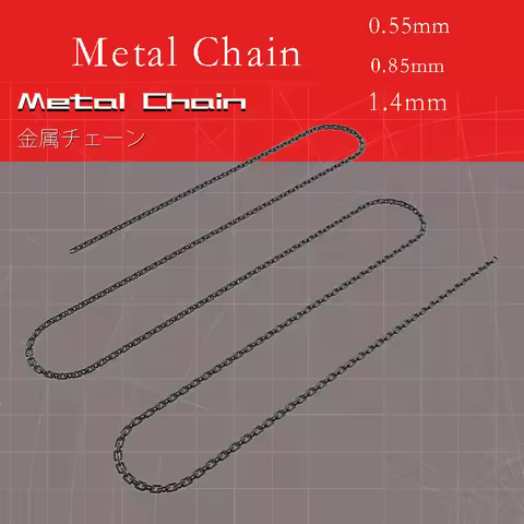 0.55mm/0.85mm/1.4mmx300mm Metal Chain Model Modified Parts Tools for Military Model Building Scence 