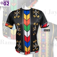 HOT&amp;Wholesale Baju Batik Jersey Unisex Traditional Etnik Sabah CORAK LENGAN