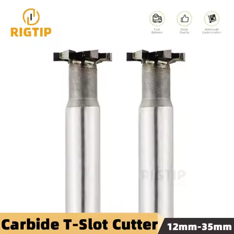Alloy T-Slot Milling Cutter Tungsten Steel Rough Inserted Straight Shank For Hardness Metal Keyway E