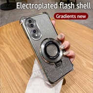 For Honor 70 5G Casing Soft Silicone Glitter Electroplated TPU SoftCase Drop-proof Shockproof Honor7