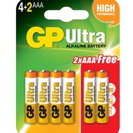 GP ULTRA ALKALINE BATTERY AAX2 / 4AAA +2AAA