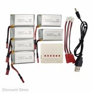 ⊙SYMA X56 X56W X54HW 6PCS 3.7V 850mah Lithium Battery with 6-in-1 Charger for Accessory Folding UA