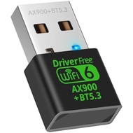 USB WiFi 6 Adapter For PC &Amp; Bluetooth 5.4 Dongle | AX9000Mbps Dual-Band 2.4G/5G Network Adapter 