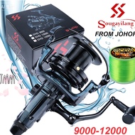 Sougayilang 13+1BB Full Metal Fishing Reel With Eva Handle Spinning Reel (Drag Power 30kg) [Free Wir