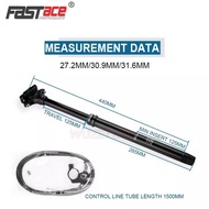 Dropper adjustable seatpost Fastace diameter seatpos 27.2 travel 125 mm inner cable remote 27.2mm no