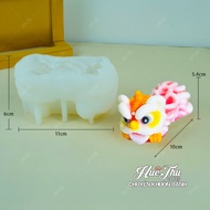 Khuôn silicon Con Lân A241 (nhiều mẫu) làm bánh rau câu 3D 4D nhấn xôi fondant socola nến hanmade