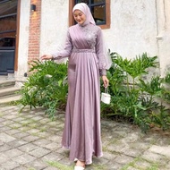 Terlaku. Gamis Adeva Dress Brokat Kombinasi Fashion Muslim Wanita