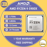 USED AMD Ryzen 9 5900X R9 5900X 3.7 GHz Twelve-Core 24-Thread CPU Processor 7NM L3=64M 105W 100-0000