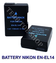 (แพ็คคู่ 2 ชิ้น) EN-EL14 \ EN-EL14a \ ENEL14 \ ENEL14a Full Decoded Camera Battery for Nikon แบตเตอรี่กล้องนิคอน D3100,D3200,D3300,D3400,D3500,D5100,D5200,D5300,D5500,D5600,Df DSLR,P7000,P7700,P7800 BY TERB TOE SHOP