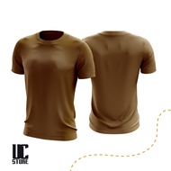 Khaki Plain Microfiber Jersey Plain T-Shirt Assorted Color | Jersi T-shirt Microfiber Kosong Khaki (UNISEX)