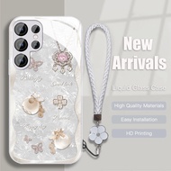 Case For Samsung Galaxy S25Ultra S24Ultra S23Ultra A55 Soft TPU Edge Liquid Glass Back Phone Casing 