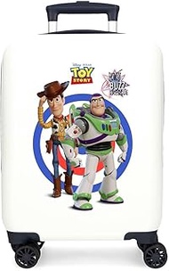 Joumma Disney Family Pixar Cabin Suitcase, White, 33 x 50 x 20 cm, Rigid, ABS, Side Combination Lock