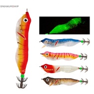 Flashing LED Squid Jig 8cm with Swimming Angle Weight Design for Octopus Fishing