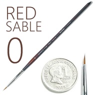 Red SABLE Watercolor Brush Skyists Series 118 for Watercolor and Gouache- Size 0