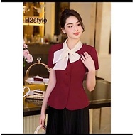 CUTE COLLAR Chiffon Blouse H77