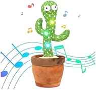 ountemporium Dancing Cactus Toy for Baby Funny Cactus Talking Toy for Baby Kids Soft Plush Talk Back Toy, Can Sing,