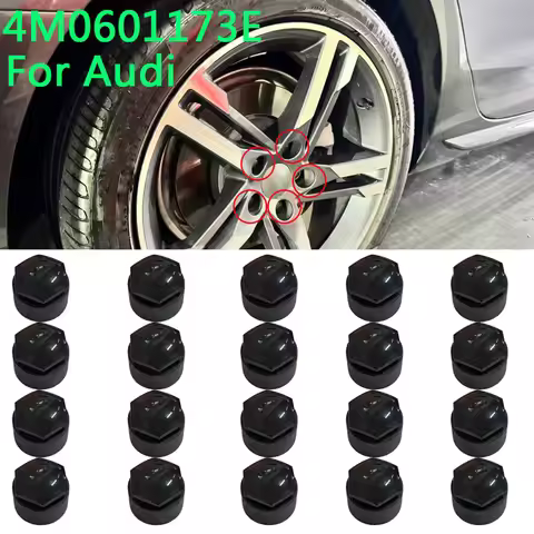 20Pcs Anti Theft Tire Cover Decorative Wheel Hub Cover Black Screw Cover Kit For Audi A3 A4L Q7 2017