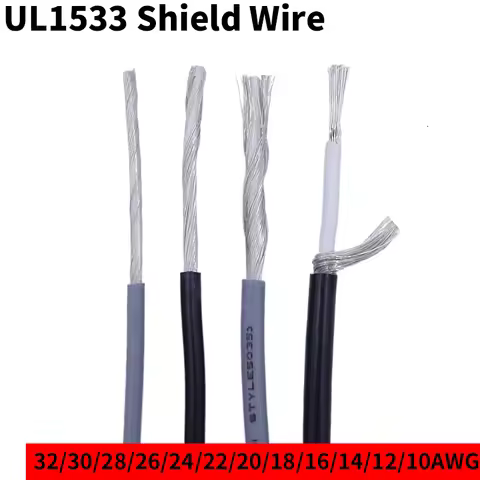 Shielded Wire Signal Cable 32 28 26 24 22 20 18 16 12 AWG UL1533 Channel Audio Single Core 1C Electr