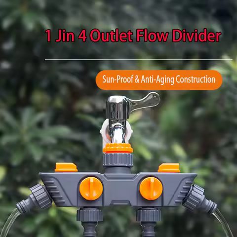 1 Pound 4‑Way with Independent Control Valves, Fits 1/2" 3/4" 1" Male Thread FaucetABS PP Water Flow