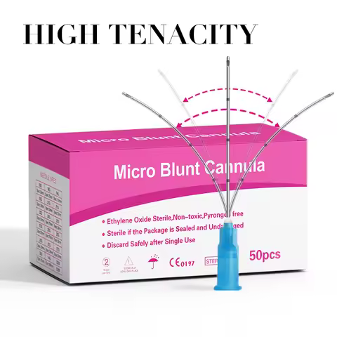 50Pcs Blunt Tip Needle 18G 21G 22G 25G 27G 30G Disposable Sterile Syringe Needle Micro Tip Blunt Can