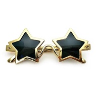 New Product2025New Creative Five-Pointed Star Decorative Glasses gold silver Trendy Fashion Prom Par