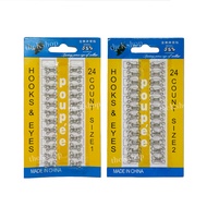 (24pcs) Bra Hook Heel Skirt Pants Hook/ Bra Hook/ Bra Hook/ Button/ Bra SewingHOOK Bra Hook Size 1 2