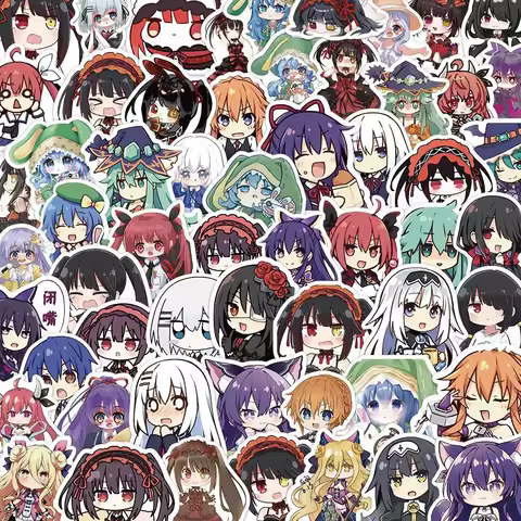 10/30/60pcs Date A Live Anime Stickers Girls Tokisaki Kurumi Cartoon Stickerl Yatogami Tohka Takamiy